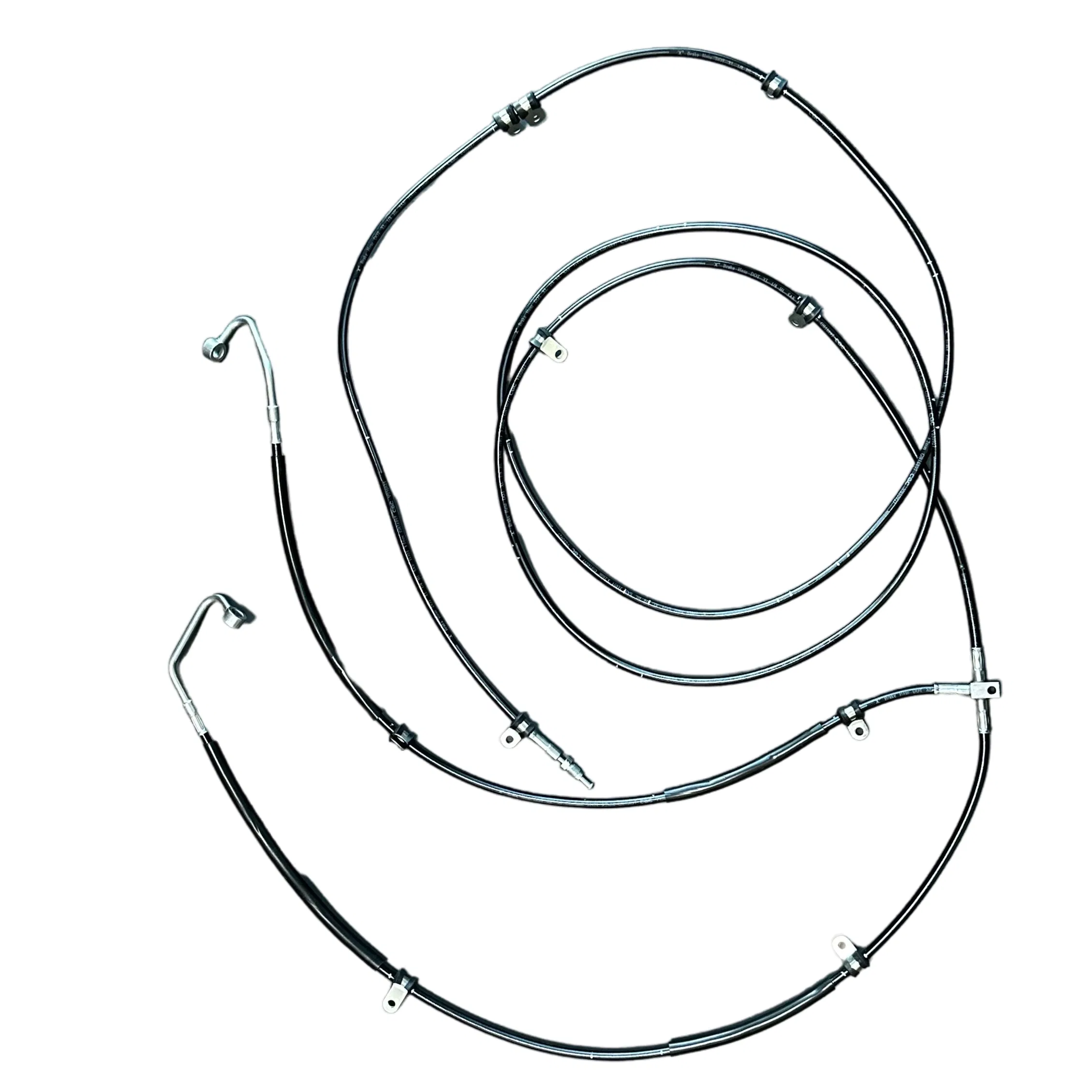 Wear Resistant and Durable Motorcycle Hydraulic Brake Hose Stainless Steel Braided Hose High-Pressure Oil Pipe Brake Line Customizable Length