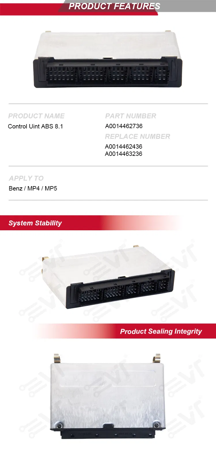 China Durable for Benz Truck Spare Parts Control Uint ABS 8.1 Brake Module