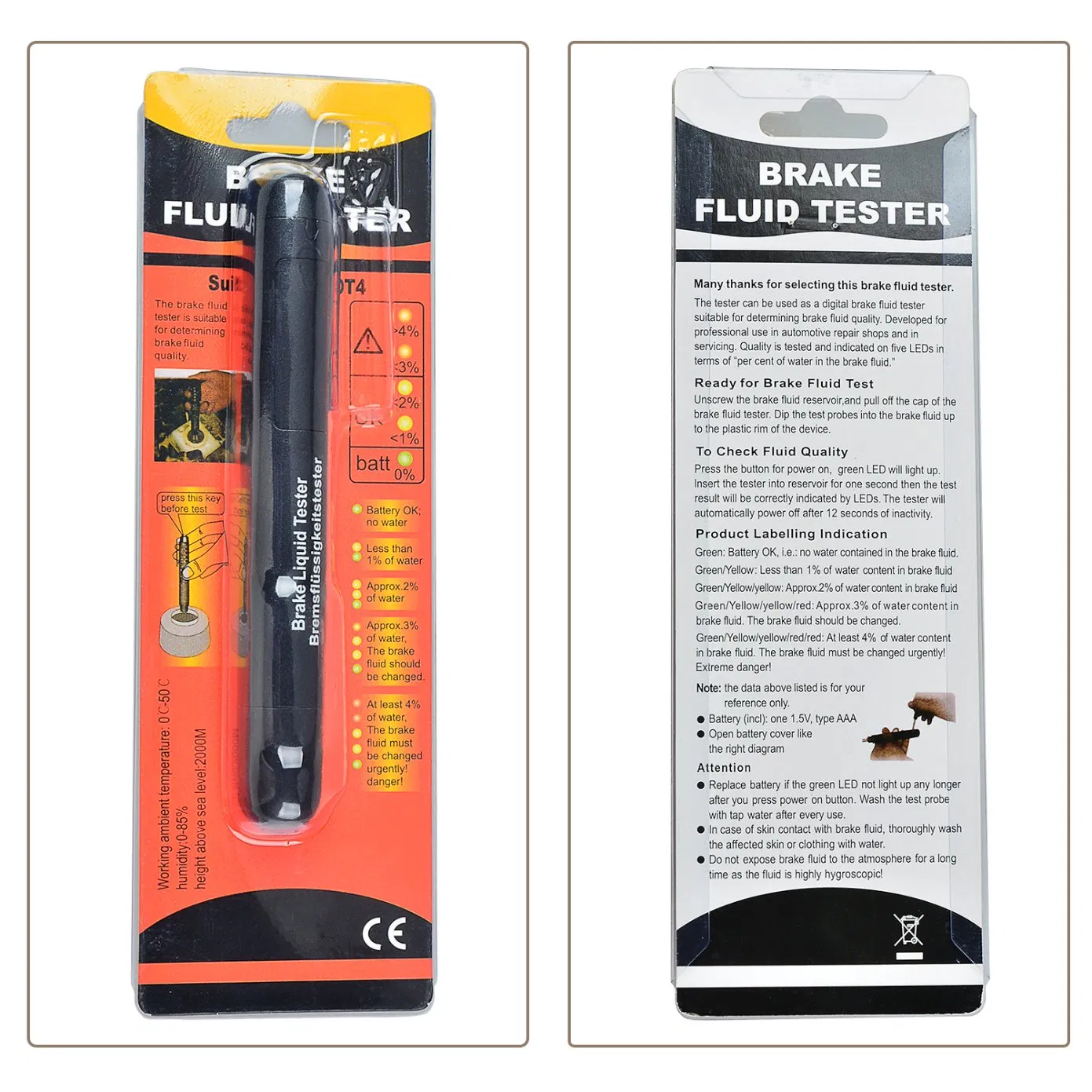 Pneumatic Brake Fluid Bleeder Bleeding Tool with Fluid Oil Tester Pen