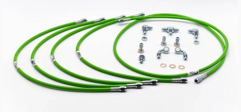 1/8 3/16 Motorcycle Color Cover Racing Car Stainless Steel Braided PTFE Brake Cable Oil Hose Tube Assembly Line