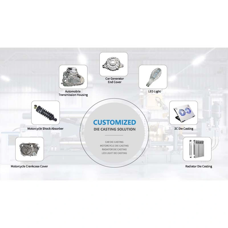 Lh-Hpdc-800t Metal Brake Pads Street Lights Door Handles Auto Motorcycle Part Heating Radiators Aluminum Pot Cookware High Pressure Die Casting Production Line