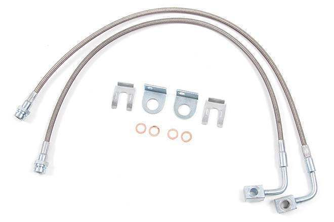 Tusk Front UTV Standard Length Black -Fits: Polaris Ranger Rzr XP 1000 2014-2019 Tefl on PTFE Stainless Steel Braided Brake Cable Hose Pipe Assembly Line