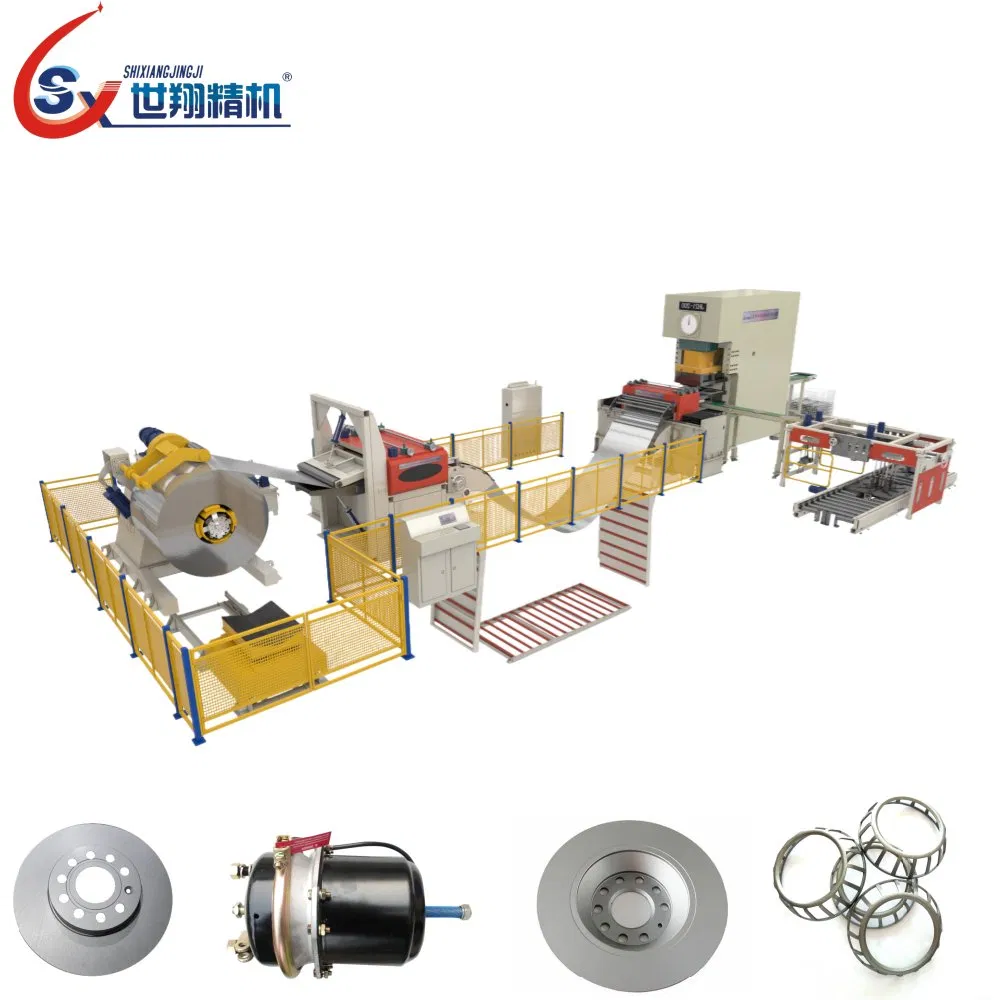 Sx1600X4.5mm Large-Scale Oscillating Blanking Line for Brake Disc Production