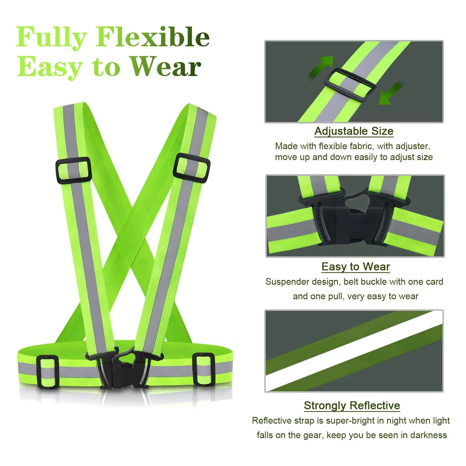Wholesale High Visibility Adjustable Reflective Running Gear Running Light Belt Manufacturers, Suppliers