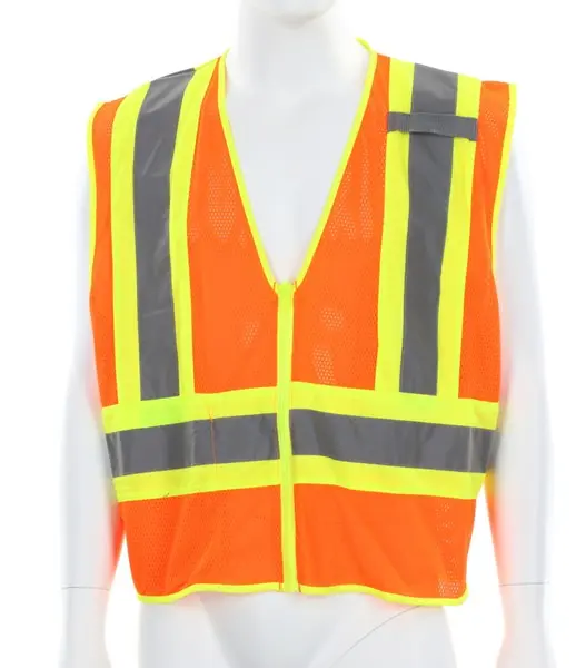 China Hi-Vis Reflective Orange Safety Vest with Silver Stripes Manufacturers, Suppliers