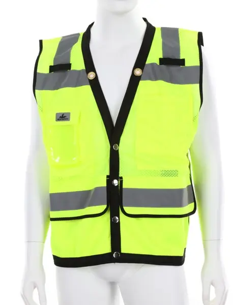 China Hi-Vis Reflective Lime Safety Vest with 9 Pockets Manufacturers, Suppliers