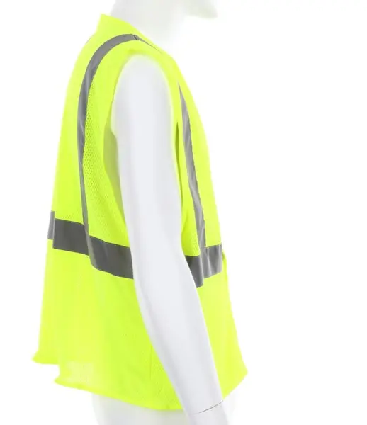 Wholesale Hi-Vis Reflective Lime Safety Vest with 2 Inch Silver Stripes Hook Supplier, Factory