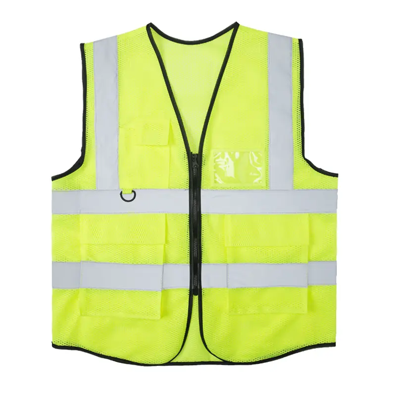 Wholesale High Visibility Reflective Safety Vest with Pockets Sliver Strip for Men and Women Suppliers, Factories