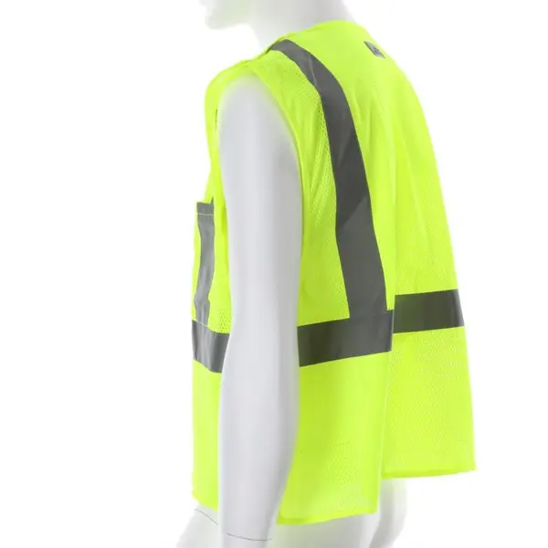 China Hi-Vis Reflective Lime Safety Vest Breakaway Design with Hook and Loop Closures Suppliers, Factories