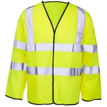 Hi Viz Long Sleeve Reflective Safety Vest EN ISO 20471 Class 2