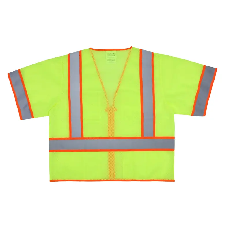 Wholesale Hi-Vis Reflective Lime Mesh Safety Vest ANSI/ISEA 107 2020 Type R Class 3 Manufacturers, Factory