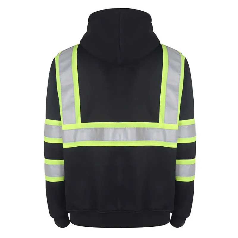 Wholesale High Visibility Safety Sweatshirt for Women Men Class 3 Hi Vis Hoodie with large Pocket Manufacturers, Suppliers