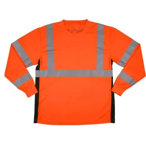 China 2 Pcs Safety Work Hi Vis Shirt Mens Long Sleeve High Visibility Orange Manufacturers, Factories