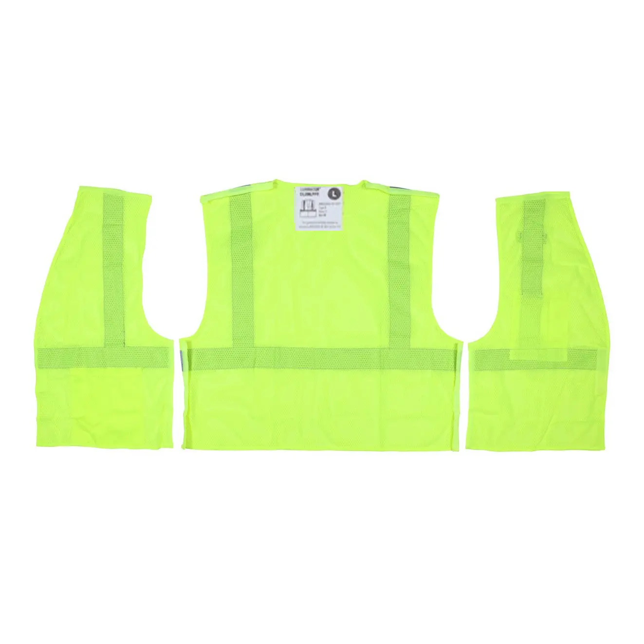China Hi-Vis Reflective Lime Safety Vest Breakaway Design with Hook and Loop Closures Suppliers, Factories