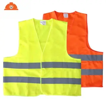EN ISO 20471 Class 2 Orange Yellow High Visibility Safety Vest with Reflective Tapes