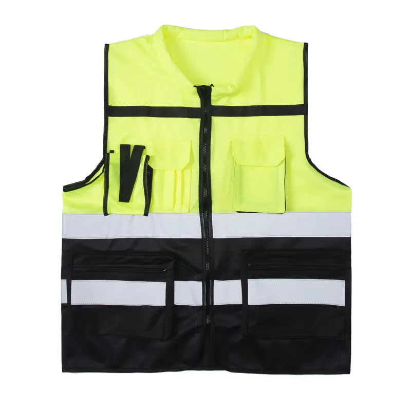China High Visibility Reflective Safety Vest Adjustable and Durable Warp Knitted Fabric Supplier, Factory