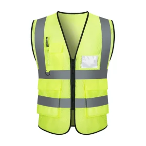 Wholesale High Visibility Reflective Safety Vest with Pockets Sliver Strip for Men and Women Suppliers, Factories
