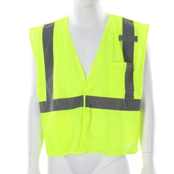 China Hi-Vis Reflective Lime Safety Vest Breakaway Design with Hook and Loop Closures Suppliers, Factories