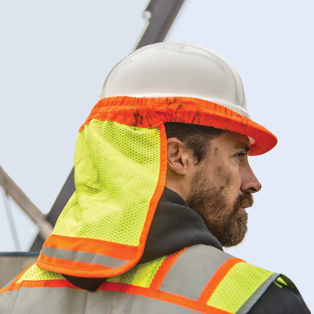 Wholesale Unisex Hi Vis Reflective Mesh Hard Hat Sun Shield Cooling Mesh Prevents Heat Fatigue Manufacturers, Factory