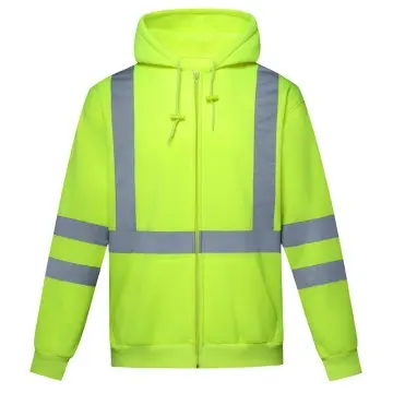 Hi Vis Reflective Class 3 100% Poly Thermal-Lined Hooded Sweatshirt