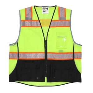 Wholesale Hi-Vis Reflective Zippered surveyor vest with 6 pockets Supplier, Factory