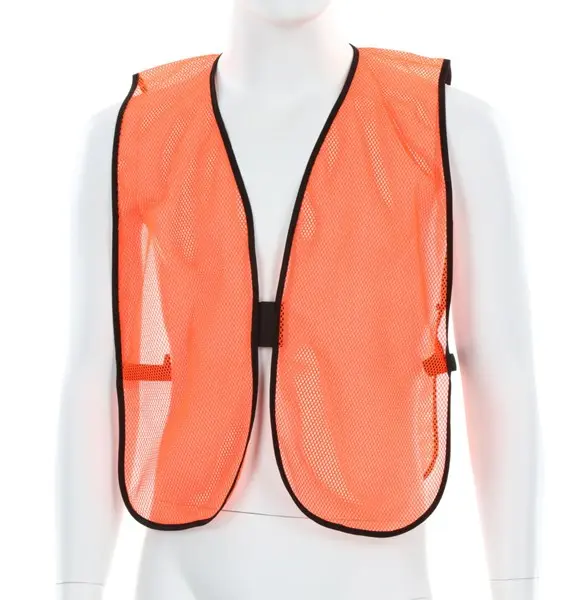 Wholesale Florescent Orange Mesh Safety Vest Light Weight Polyester Mesh Fabric Suppliers, Factory