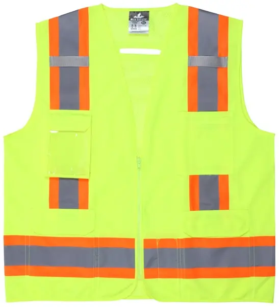 Wholesale Hi-Vis Lime Reflective Safety Vest 4-Inch Orange Silver Stripes Factory, Factories