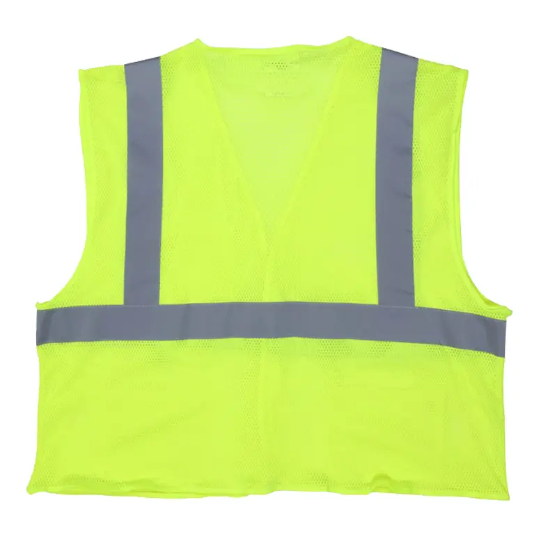 Wholesale Hi-Vis Reflective Lime Safety Vest with 2 Inch Silver Stripes Hook Supplier, Factory