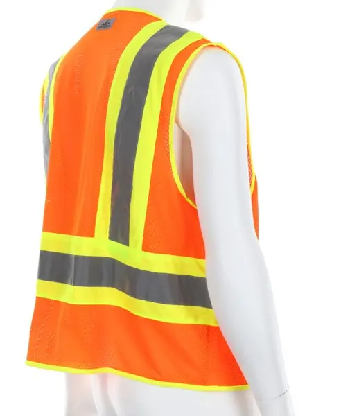 China Hi-Vis Reflective Orange Safety Vest with Silver Stripes Manufacturers, Suppliers