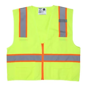 China Hi-Vis Reflective Lime Safety Vest with 3-Inch Lime Silver Stripes Zipper Front Closure Manufacturers, Suppliers