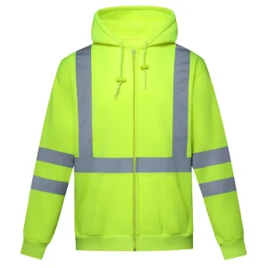 Wholesale Hi Vis Reflective  Class  3 100% Poly Thermal-Lined Hooded Sweatshirt Supplier, Factories