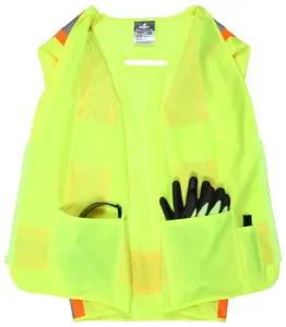 Wholesale Hi-Vis Lime Reflective Safety Vest 4-Inch Orange Silver Stripes Factory, Factories