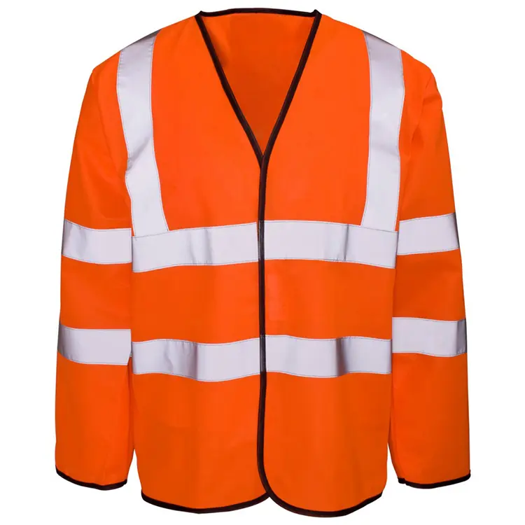 China Hi Viz Long Sleeve Reflective Safety Vest EN ISO 20471 Class 2 Manufacturers, Factories