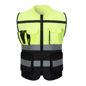 China High Visibility Reflective Safety Vest Adjustable and Durable Warp Knitted Fabric