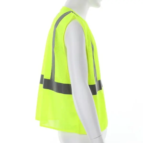 Wholesale Hi-Vis Reflective Lime Safety Vest Dielectric Zipper Front Closure Class 2 Compliant Suppliers, Supplier