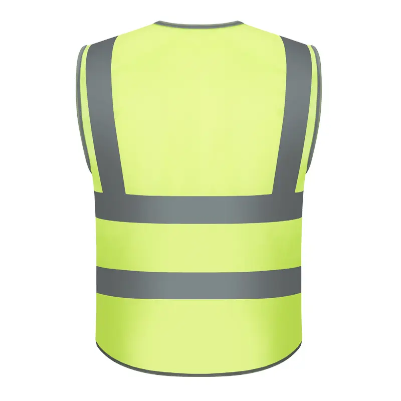 China Unisex High Visibility Zipper Reflective Stripes Safety Vest Jacket with Pocket Manufacturers, Supplier