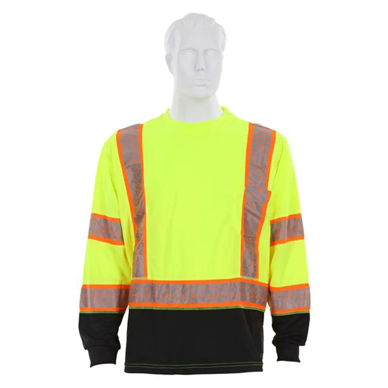 China Class 3 Hi-Vis long sleeve Safety Work T-Shirts Suppliers, Supplier