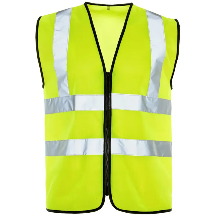 Wholesale High Visibility 100% polyester Reflective Safety Vest  with zipper closure Supplier, Factory