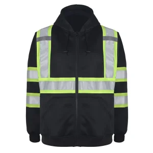 Wholesale High Visibility Safety Sweatshirt for Women Men Class 3 Hi Vis Hoodie with large Pocket Manufacturers, Suppliers