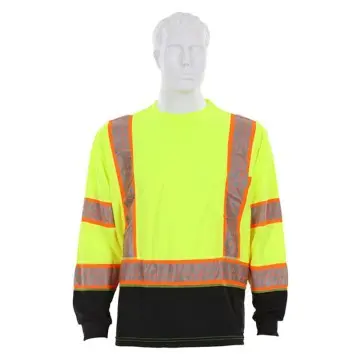 Class 3 Hi-Vis long sleeve Safety Work T-Shirts