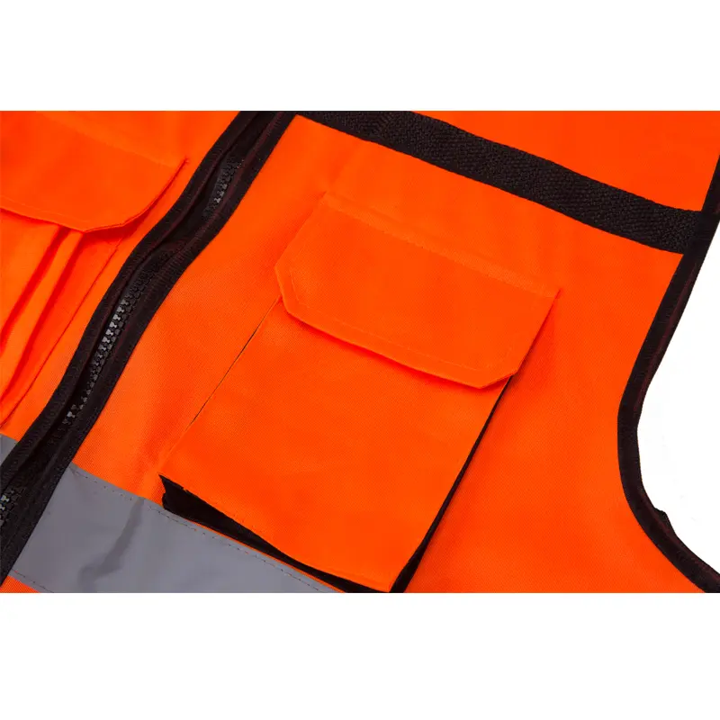 China High Visibility Reflective Vest For Construction Worker With Large Pocket Suppliers, Supplier