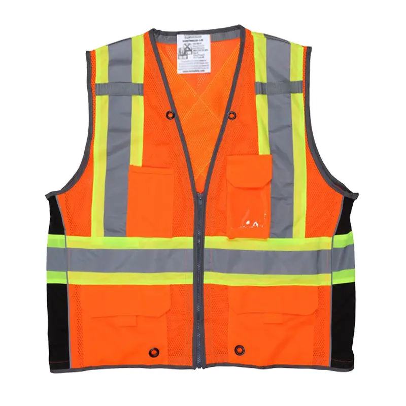 Wholesale Hi-Vis Reflective Orange Surveyor Safety Vest with 6 pockets Manufacturers, Suppliers