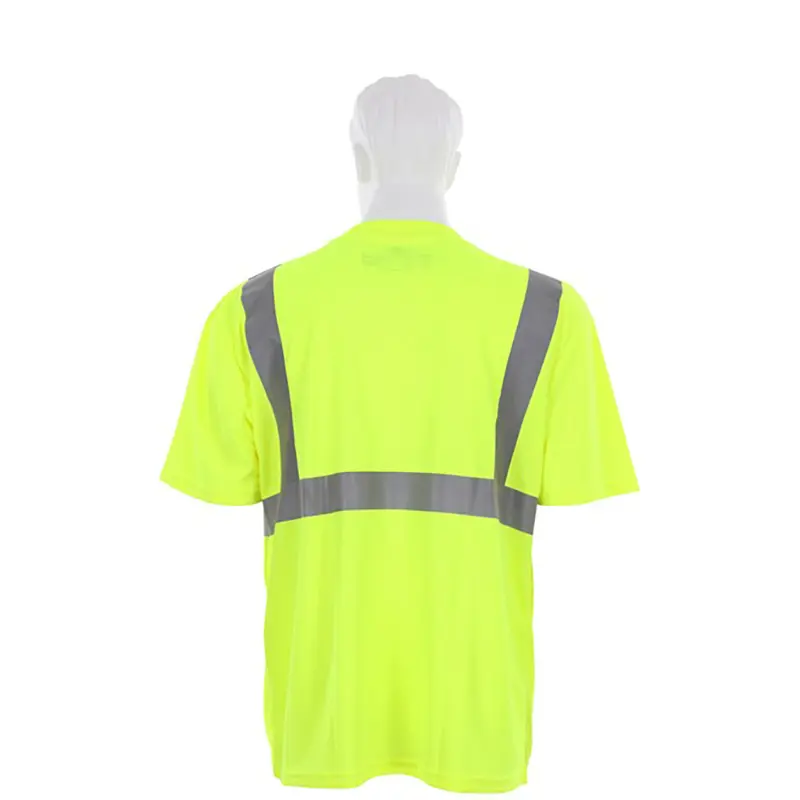 China Men's Safety Comfort Hi Vis Pocket Shirt Reflective Apparel ANSI Class 2 Suppliers, Supplier