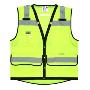 China Hi-Vis Reflective Lime Safety Vest with 9 Pockets Manufacturers, Suppliers