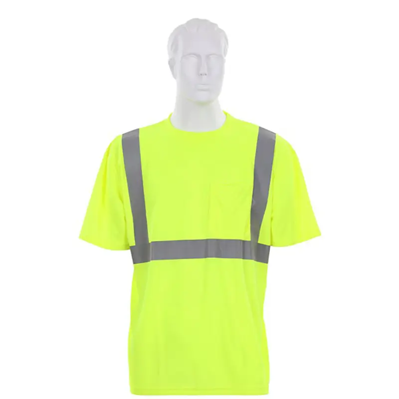 China Men's Safety Comfort Hi Vis Pocket Shirt Reflective Apparel ANSI Class 2 Suppliers, Supplier