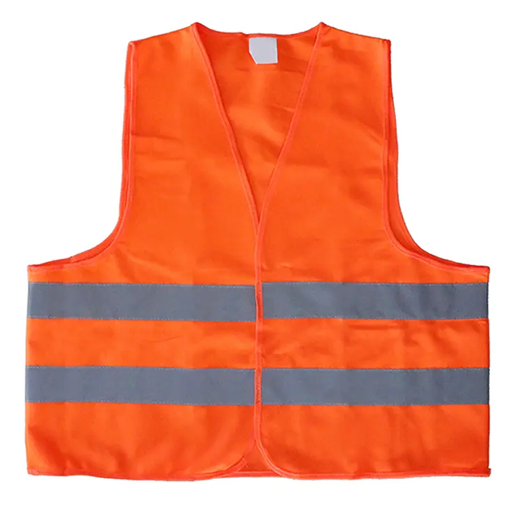 China EN ISO 20471 Class 2 Orange Yellow High Visibility Safety Vest with Reflective Tapes Manufacturers, Factory