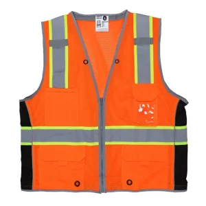 Wholesale High Visibility Zippered Surveyor Safety Vest with 6 Pockets Manufacturers, Factories