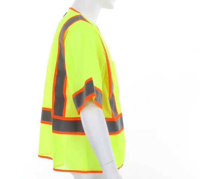 Wholesale Hi-Vis Reflective Lime Mesh Safety Vest ANSI/ISEA 107 2020 Type R Class 3 Manufacturers, Factory