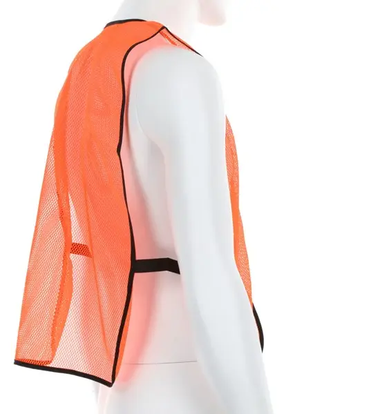 Wholesale Florescent Orange Mesh Safety Vest Light Weight Polyester Mesh Fabric Suppliers, Factory