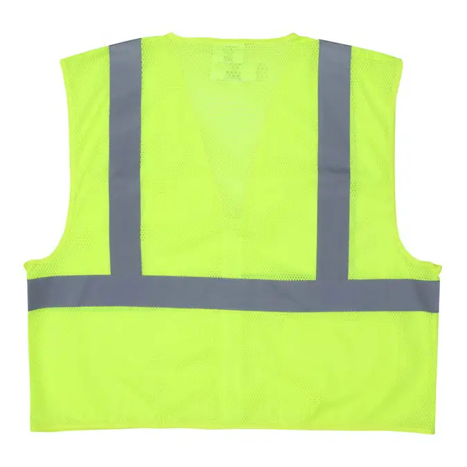 Wholesale Hi-Vis Reflective Lime Safety Vest Dielectric Zipper Front Closure Class 2 Compliant Suppliers, Supplier